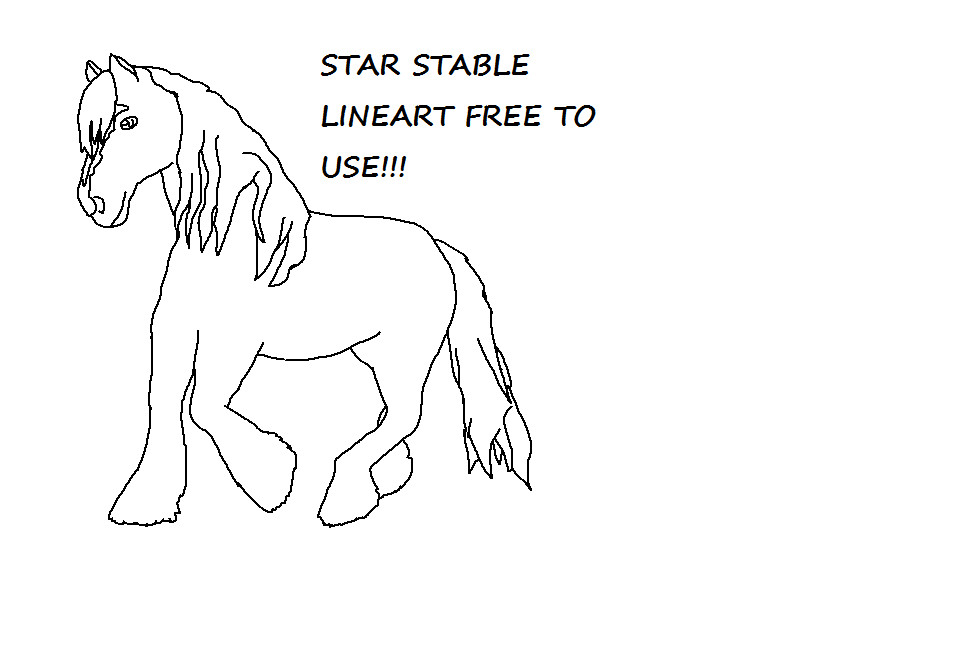 Star Stable Ausmalbilder
 Star Stable Shire horse lineart FREE by CoccoLia on DeviantArt