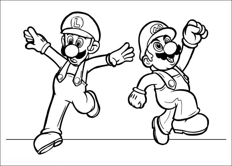 Super Mario Ausmalbilder
 Ausmalbilder Malvorlagen von Super Mario Bros kostenlos