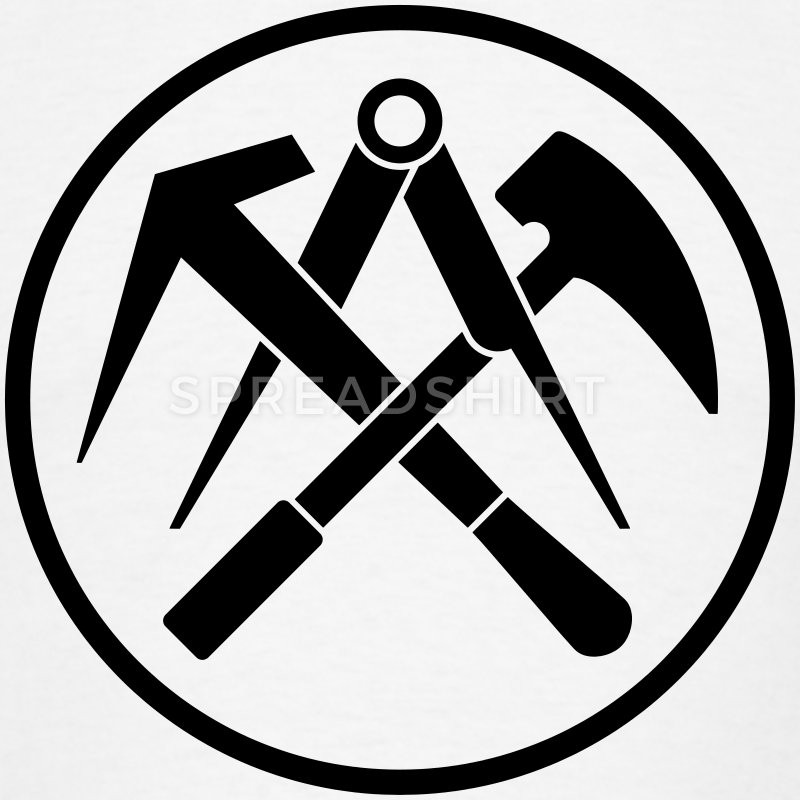 Symbol Handwerk
 Dachdecker Zunftzeichen T Shirt