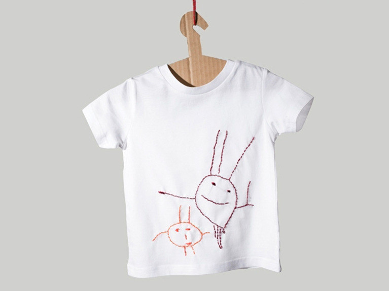 T Shirt Besticken Diy
 Kinderzeichnungen auf T Shirts sticken