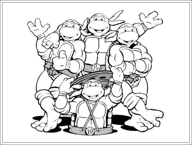 Teenage Mutant Ninja Turtles Ausmalbilder
 Ausmalbilder Ninja Turtles zum Drucken Ausmalbilder