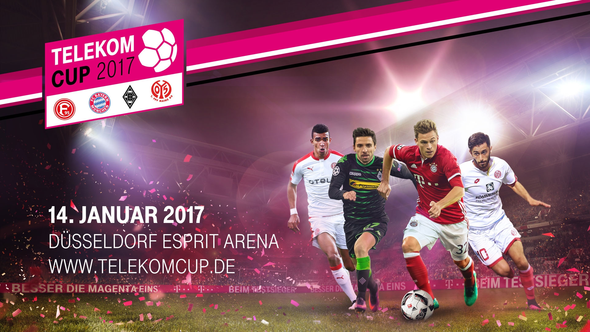 Telekom Geburtstagsgeschenk 2018
 FCB startet beim Telekom Cup 2017 FC Bayern München
