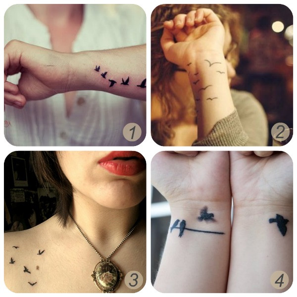 Temporary Tattoos Diy
 Oh the lovely things Inspiration bird tattoos DIY