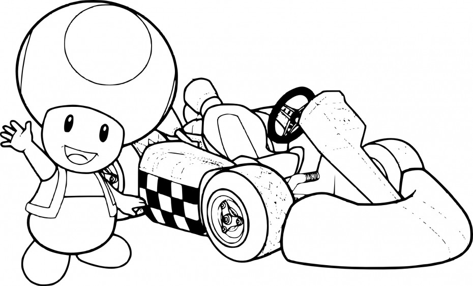Toad Ausmalbilder
 Coloriage Toad Mario Kart à imprimer sur COLORIAGES fo