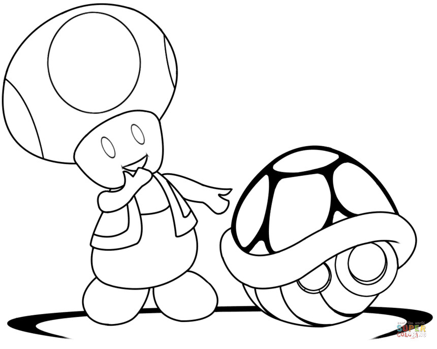 Toad Ausmalbilder
 Mario Toad Coloring Pages Getcoloringpages Sketch