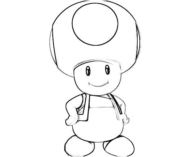 Toad Ausmalbilder
 Toad simpatico fungo di Super Mario Bros disegni da