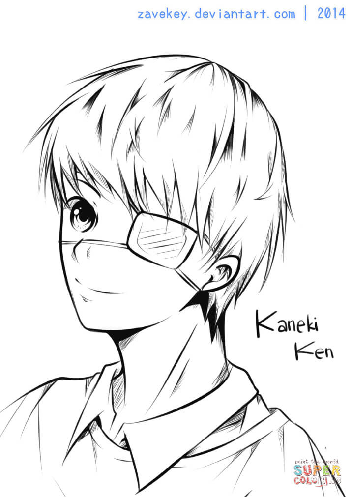 Tokyo Ghoul Ausmalbilder
 Coloriage Ken Kaneki