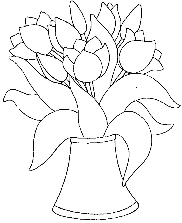 Tulpen Ausmalbilder
 Ausmalbilder Malvorlagen von Tulpen kostenlos zum