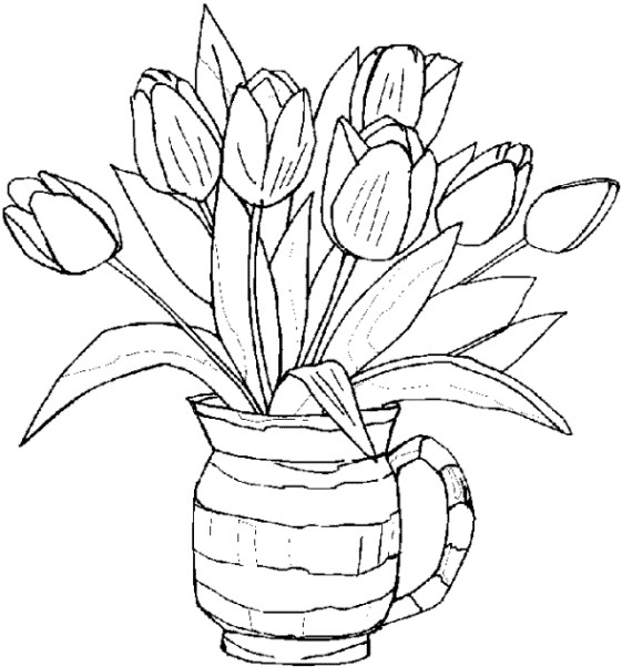Tulpen Ausmalbilder
 Malvorlagen zum Ausmalen Ausmalbilder Tulpe gratis 2