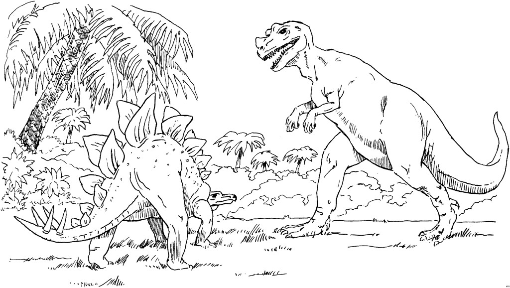 Tyrannosaurus Rex Ausmalbilder
 T Rex Am Kaempfen Ausmalbild & Malvorlage Tiere