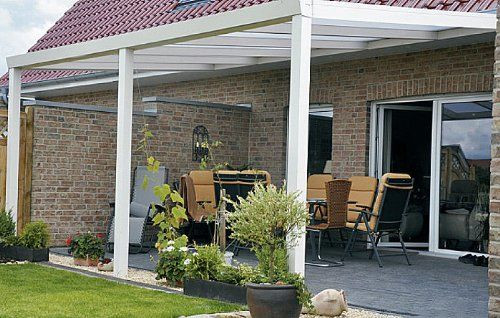 Überdachung Terrasse Alu
 ALU Terrassenüberdachung 600x400cm weiß Montagefertig