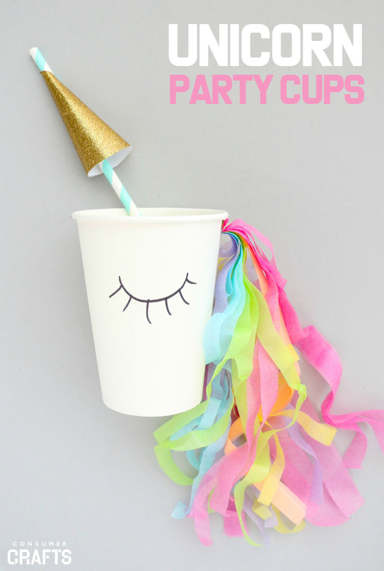 Unicorn Diy
 DIY Unicorn Party Cups Step by Step Consumer Crafts