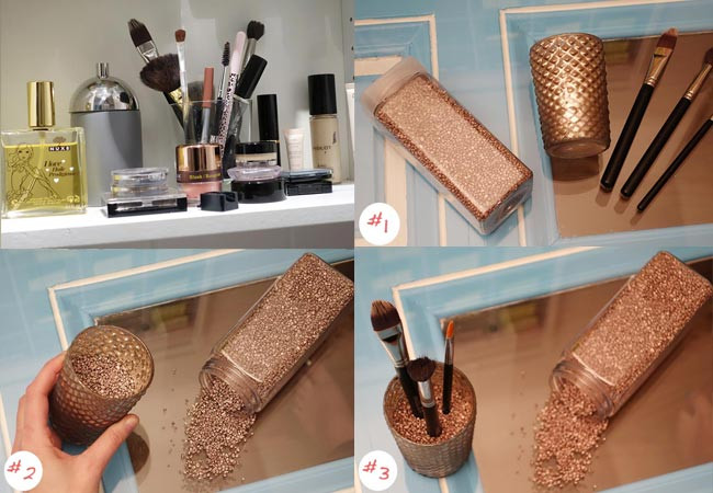 Unterwäsche Aufbewahrung Diy
 Spiegelschrank Make up Aufbewahrung DIY