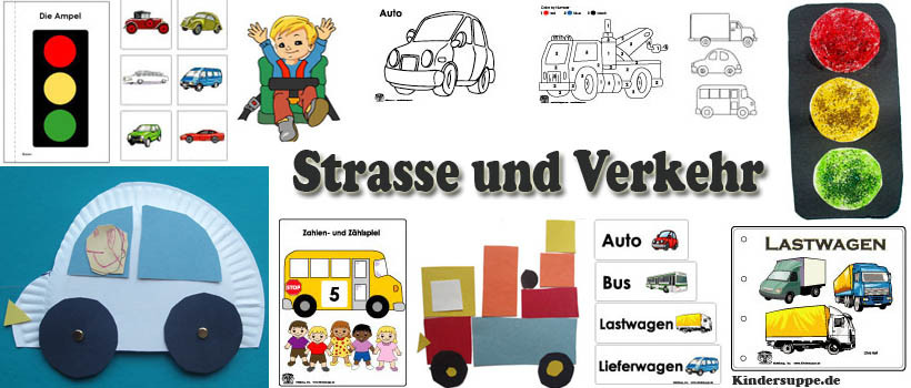 Verkehrserziehung Kindergarten Ausmalbilder
 Projekt Strasse und Verkehr Kindergarten und Kita Ideen