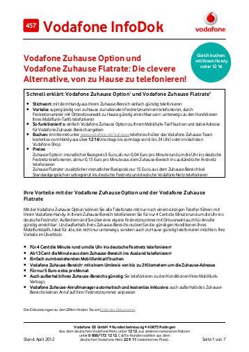 Vodafone Zuhause
 Infodok 297 Formular zur Vertragsübernahme für Vodafone