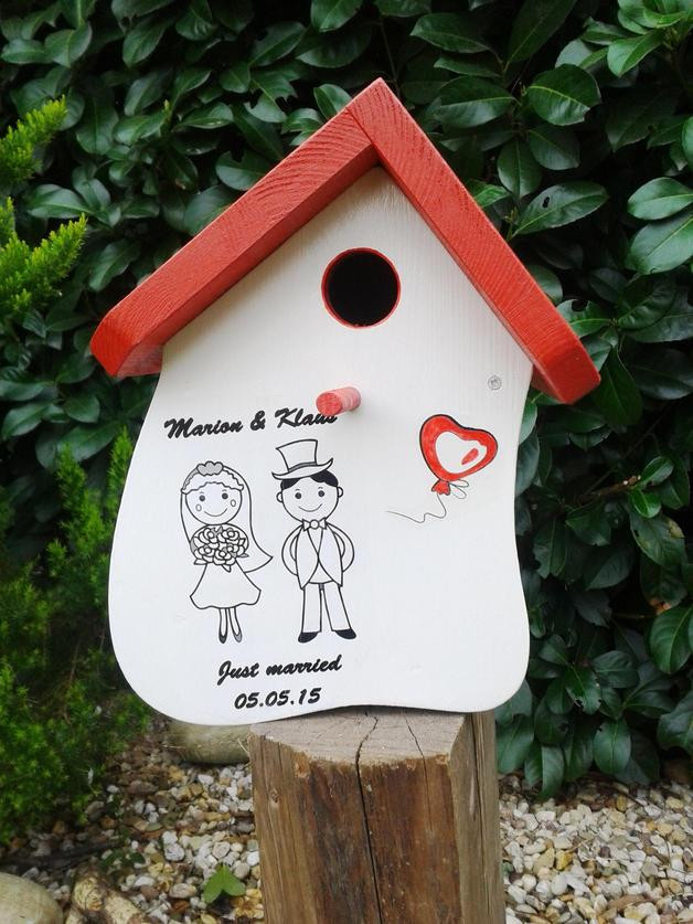 Vogelhaus Hochzeit
 Gastgeschenke Hochzeit Vogelhaus Gästebuch Nistkasten