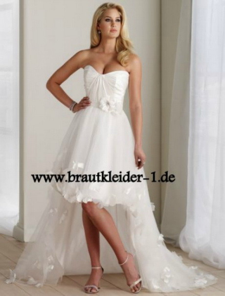 Vokuhila Hochzeitskleid
 Brautkleid vorn kurz hinten lang