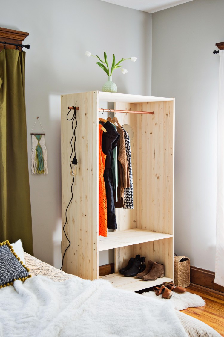 Wardrobe Diy
 DIY Modern Wooden Wardrobe With Copper Details Shelterness