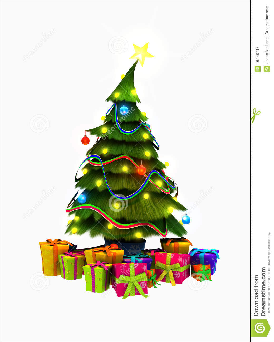 Weihnachtsbaum Geschenke
 Weihnachtsbaum Und Geschenke Stock Abbildung