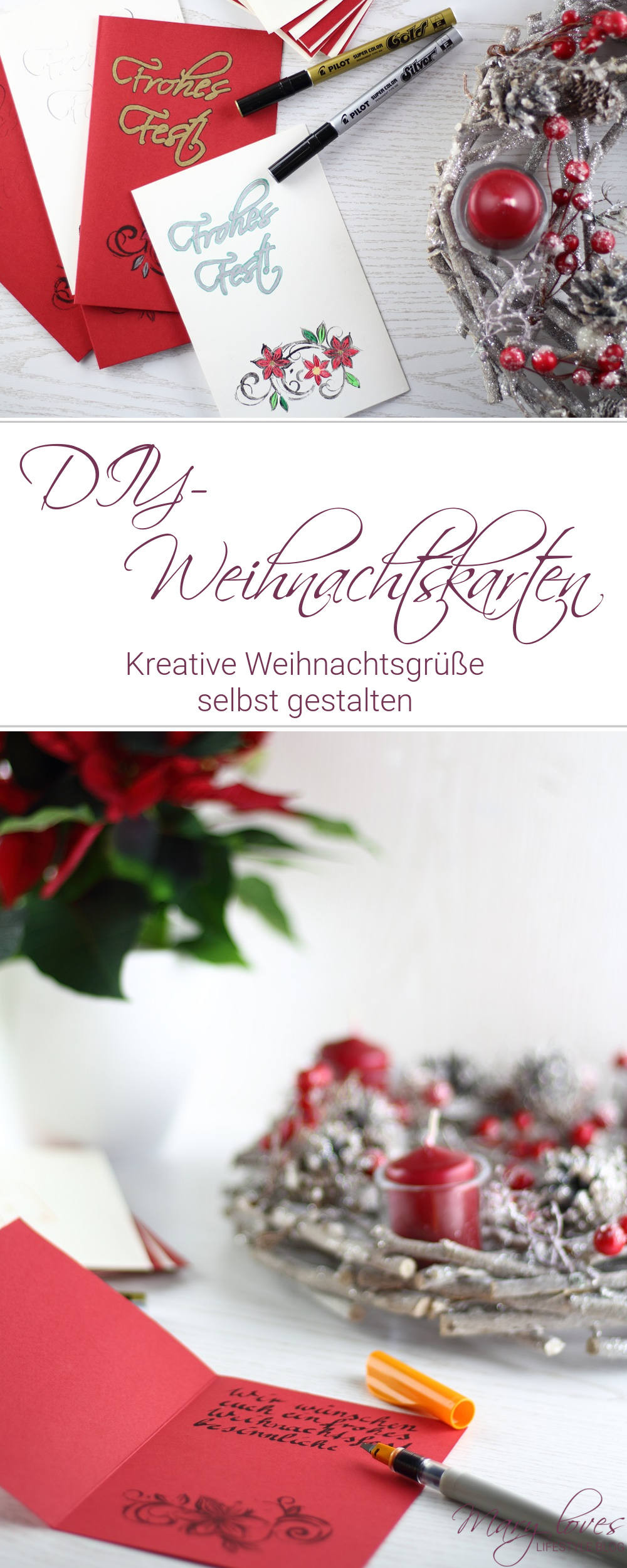 Weihnachtskarten Diy
 DIY Weihnachtskarten Kreative Weihnachtsgrüße Mary Loves
