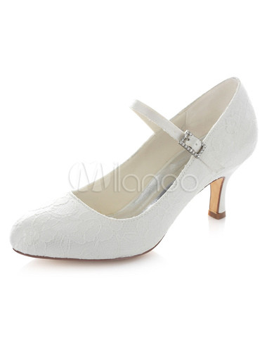 Weiße Pumps Hochzeit
 Weiße Braut Pumps Straps Satin Hochzeit Heels für Frauen