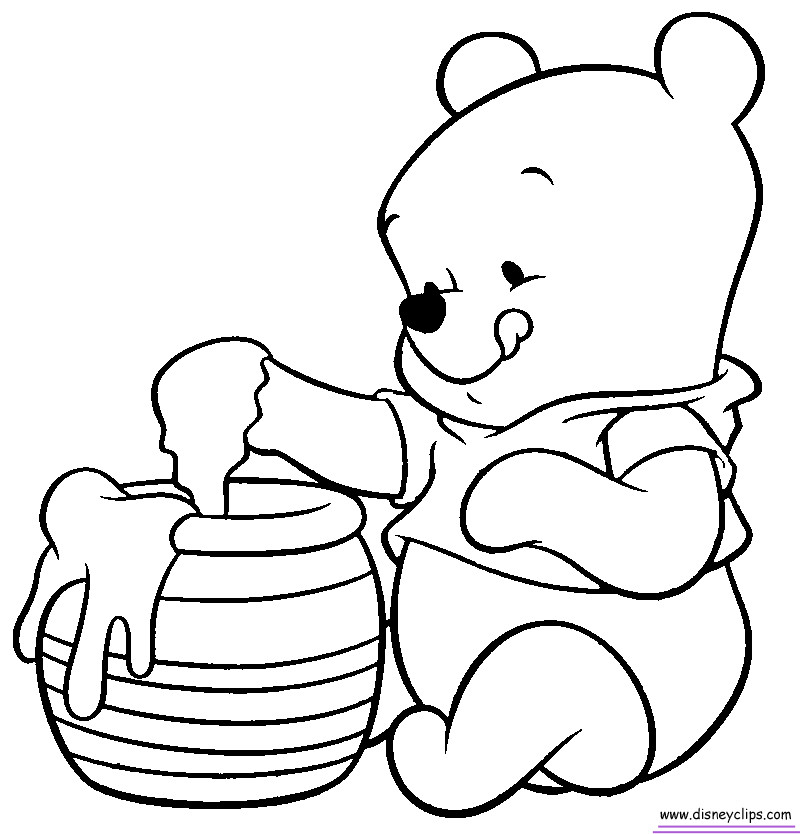 Winnie Pooh Baby Malvorlagen
 Baby Pooh Coloring Pages Disney Winnie the Pooh Tigger