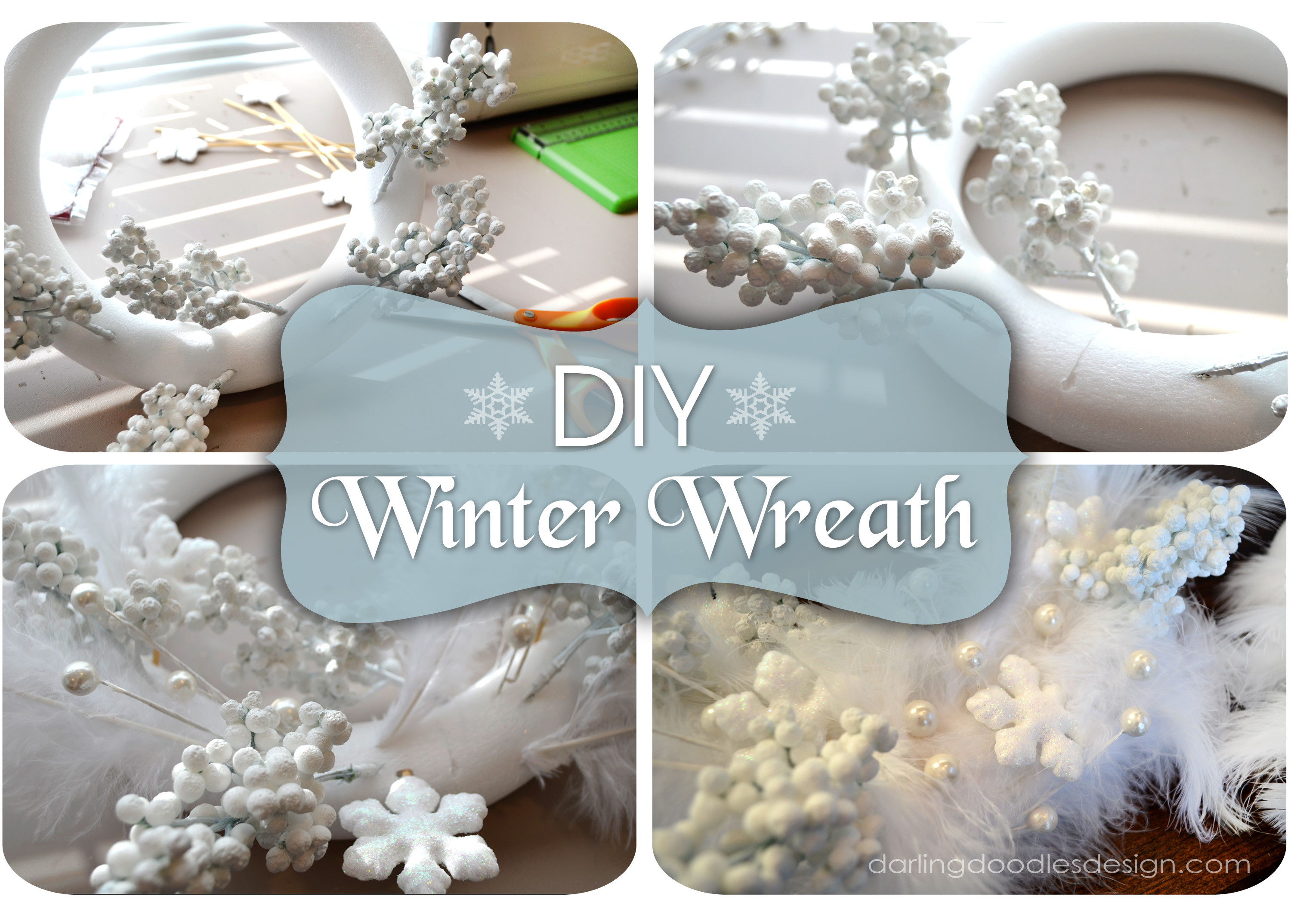 Winter Diy
 Winter White Wreath Darling Doodles