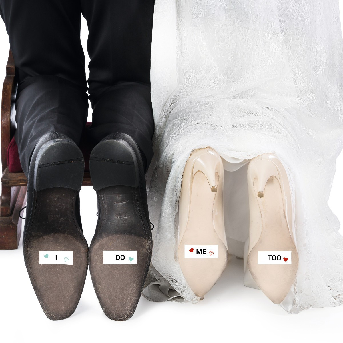 Witzige Geschenkideen
 Witzige Schuhsohlen Aufkleber zur Hochzeit