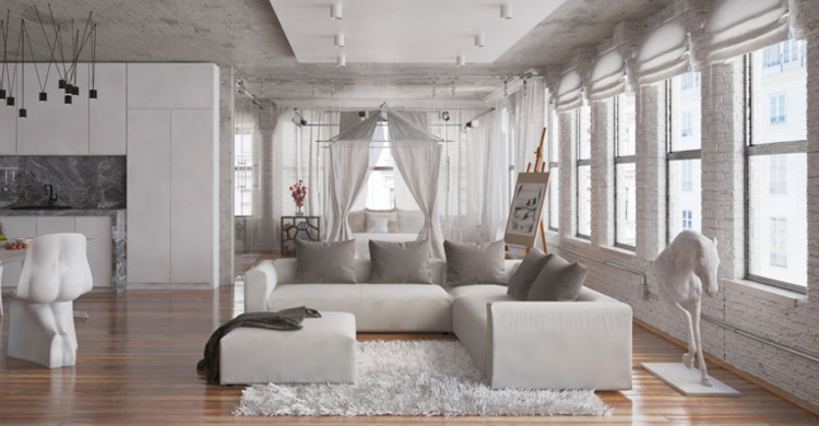 Wohnzimmer Grau Weiß
 Moderne Wohnzimmer 24 Interieur Ideen mit tollem Design