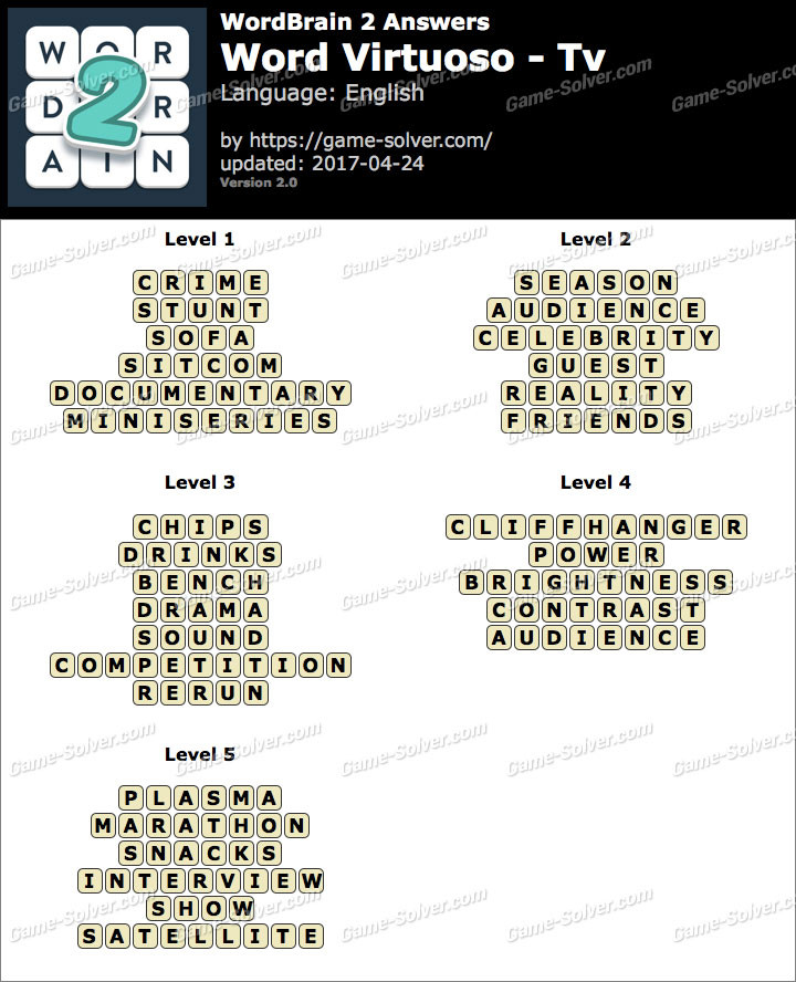 Wordbrain 2 Handwerk
 Wordbrain 2 Word Virtuoso Tv Answers Game Solver