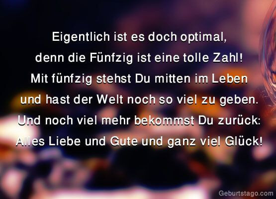 Zitate Zum 50. Geburtstag
 Eigentlich ist es doch optimal 50 geburtstag