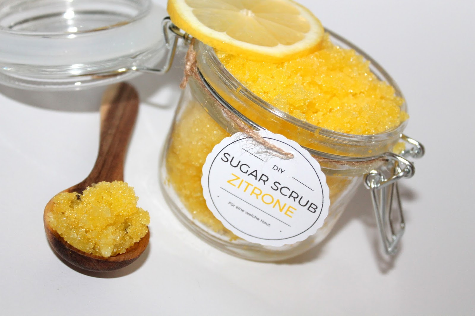 Zuckerpeeling Diy
 DIY Sugar Scrub Zuckerpeeling Zitrone Free Printable