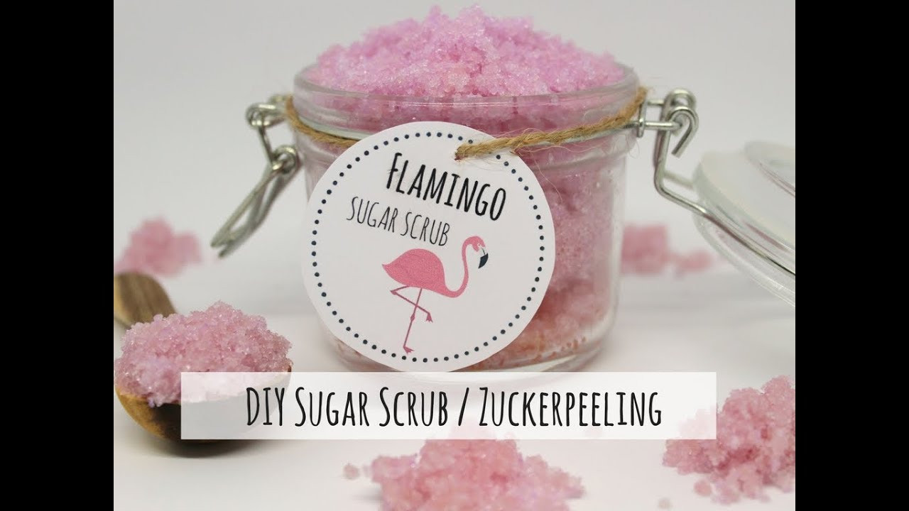 Zuckerpeeling Diy
 DIY Sugar Scrub Zuckerpeeling Flamingo ganz einfach