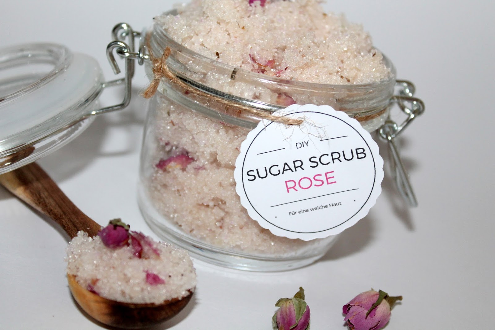 Zuckerpeeling Diy
 DIY Sugar Scrub Zuckerpeeling Rose Free Printable