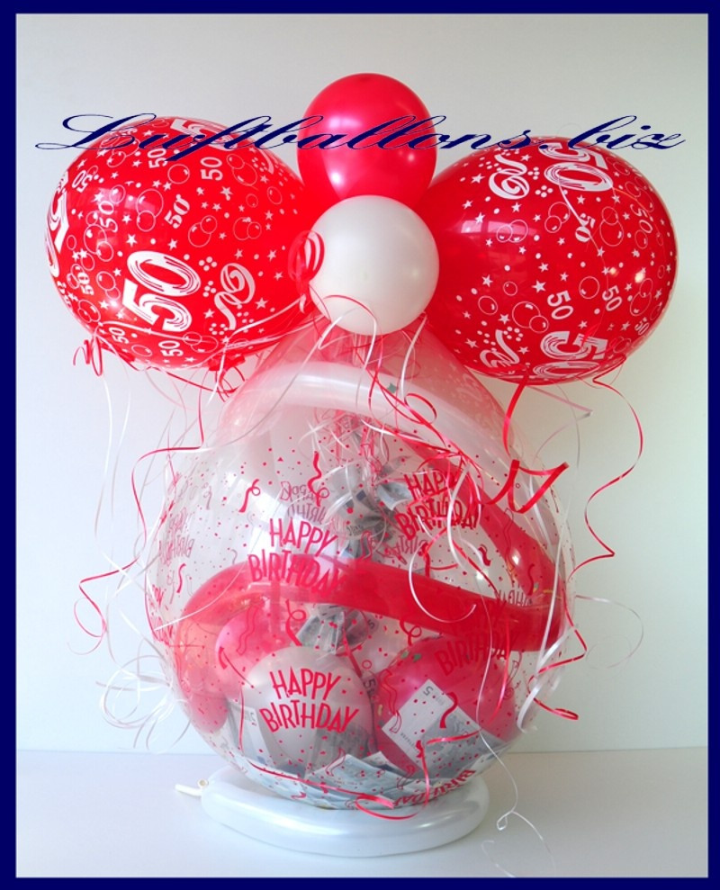 Zum 50 Geburtstag Geschenke
 Geschenkballon Luftballon zum Verpacken von Geschenken
