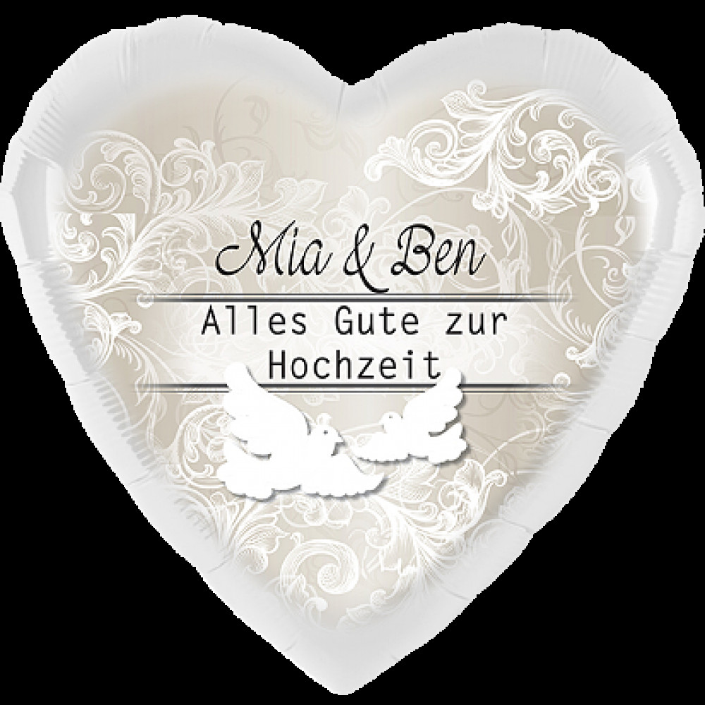 Zur Hochzeit Alles Gute
 Ballonpost Hochzeit Alles Gute zur Hochzeit Namen Tauben