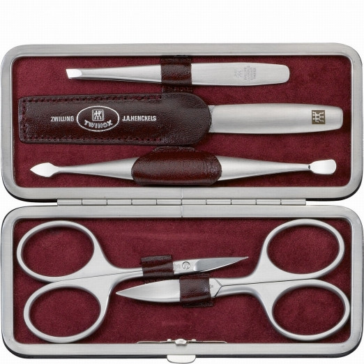 Zwilling Maniküre Set 4 Teilig
 Zwilling Manicure Set Twinox Emblem Rahmenetui braun 5