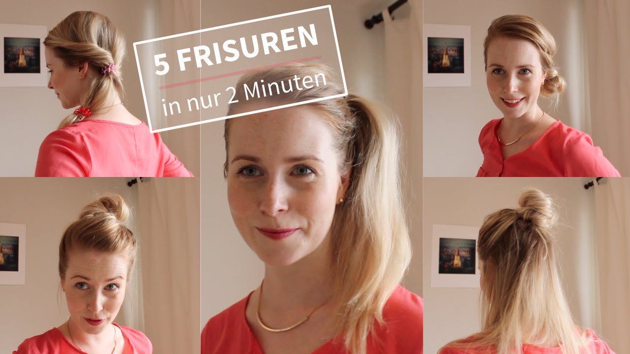 5 Minuten Frisuren
 5 einfache FRISUREN in 2 Minuten