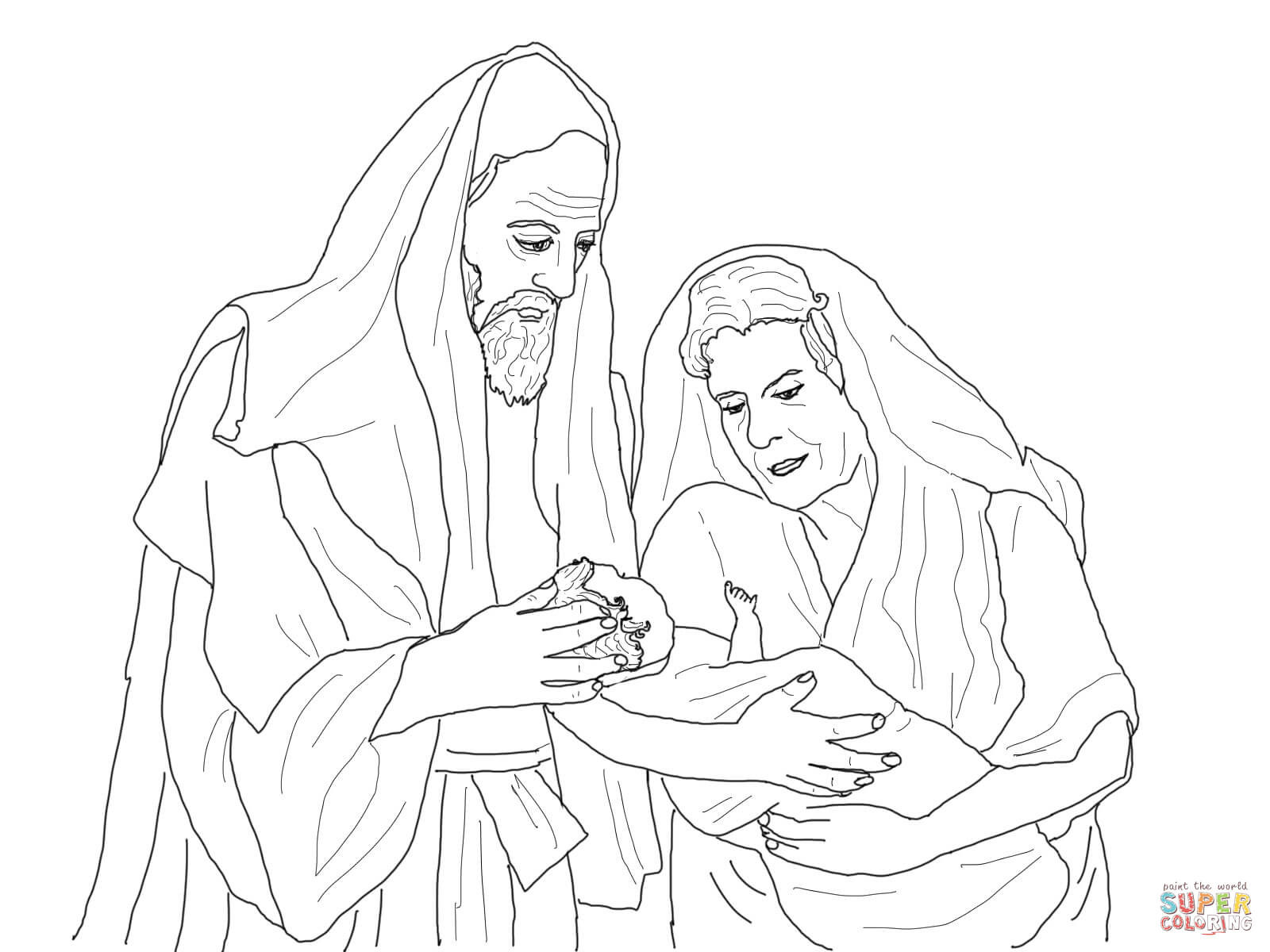Abraham Ausmalbilder
 Ausmalbild Abraham Sara und ihr neugeborener Sohn Isaak