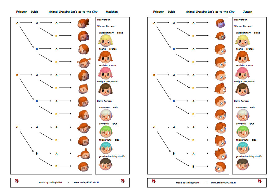 Ac New Leaf Frisuren
 Animal Crossing PDF s