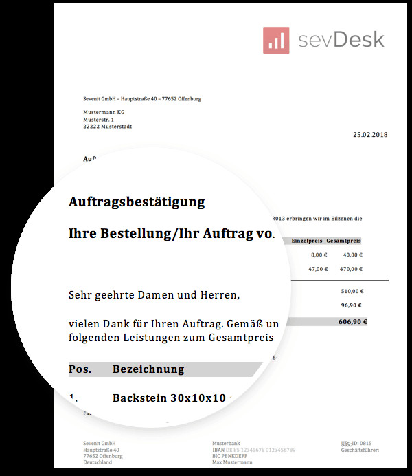 Agb Handwerk
 Auftragsbestätigung Vorlage & Muster zum Gratis Download