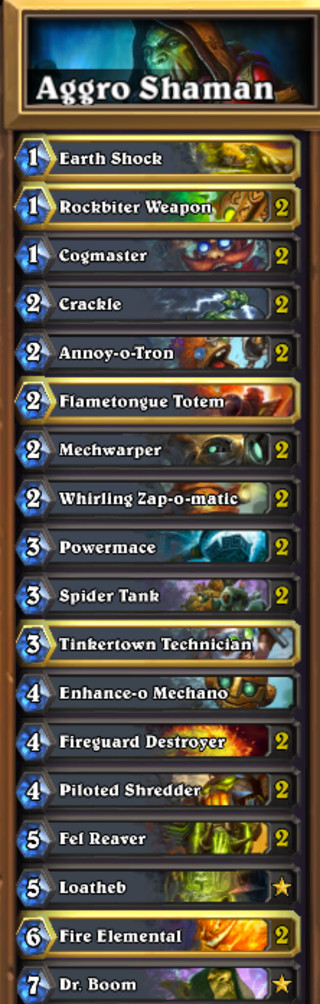 Aggro Shaman Deck
 GUIDE Hearthstone Gamer