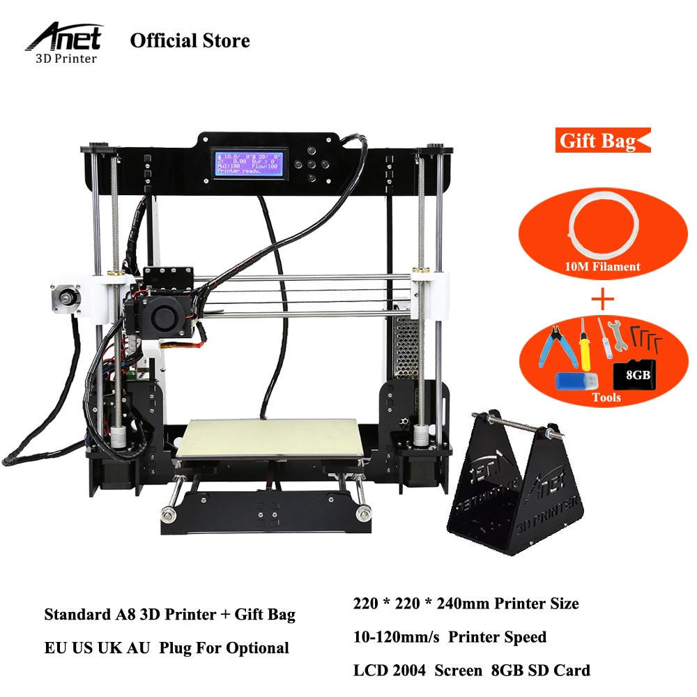 Anet A8 Desktop 3D Printer Prusa I3 Diy Kit
 Anet A8 A6 A2 High Precision Desktop 3D Printer Kit i3 Kit