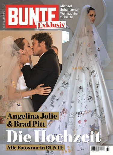 Angelina Jolie Hochzeit
 Angelina Jolie und Brad Pitt So sieht das Brautkleid aus