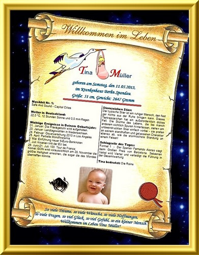 Außergewöhnliche Geschenke Zur Geburt
 Geschenk zur Geburt Kind Baby Glückwunschkarte Urkunde