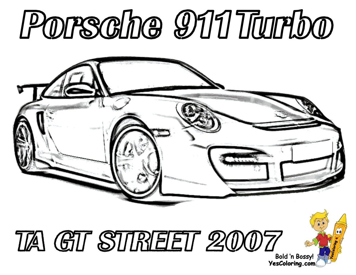 Ausmalbilder Auto Kostenlos
 Malvorlage Porsche 911 Turbo