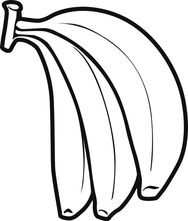 Ausmalbilder Banane
 Ausmalbilder Frucht Oder Obst Bild Drei BananenBanane Zum