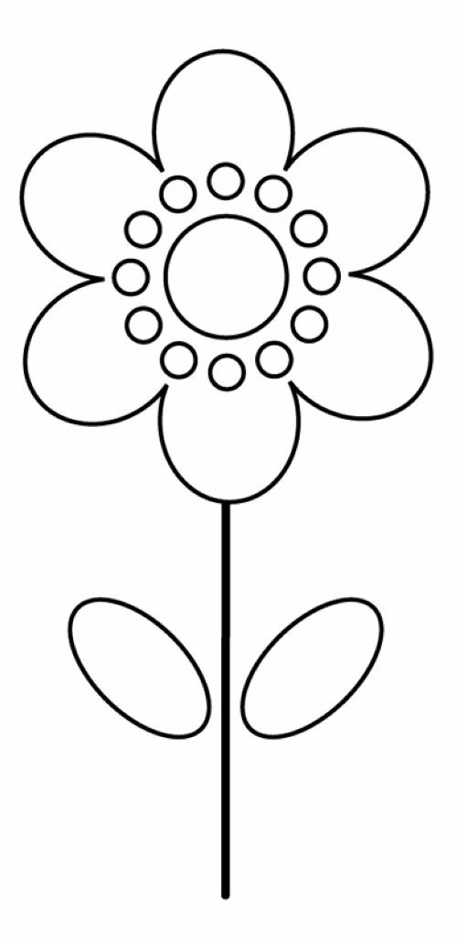 Ausmalbilder Blume
 Kostenlose Malvorlage Blumen Blume mit Punkten zum Ausmalen