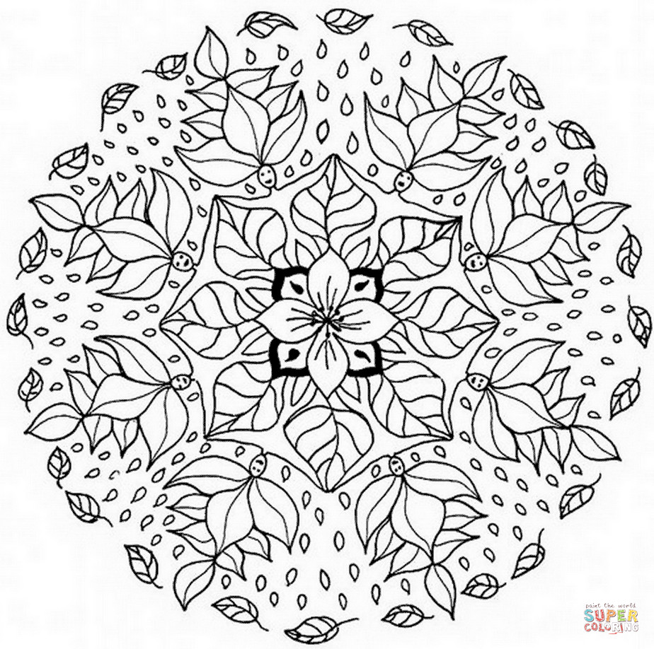 Ausmalbilder Blumen Mandala
 Ausmalbild Mandala mit Blumen Muster