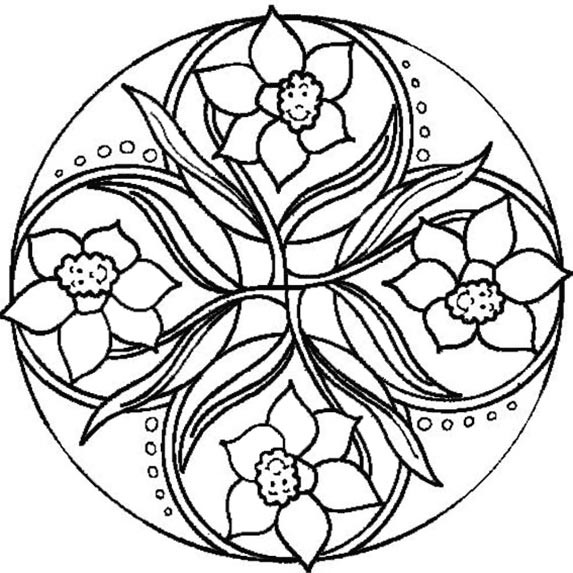 Ausmalbilder Blumen Mandala
 Mandala 3